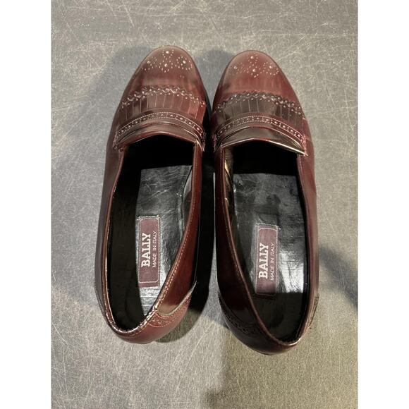 Bally Shoes Mens Size 10 W Brown Leather Loafers Kiltie Brogue Made Italy main image 11